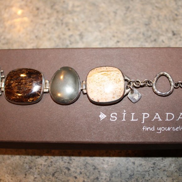 Silpada Multistone & Sterling Bracelet, B1934 - Picture 3 of 4